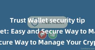 Trust Wallet security tips Trust Wallet: Easy and Secure Way to Manage Your Crypto